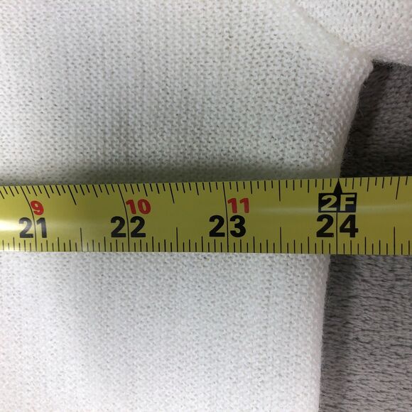 VINTAGE NEW Izod Lacoste Cardigan Sweater Mens L White USA Preppy Grandpa 80s - Picture 9 of 10